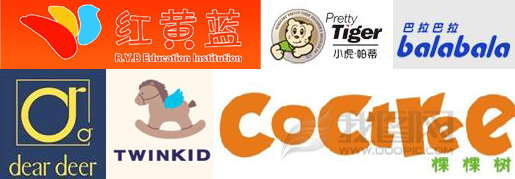 织里中国童装城此次部分签约商铺品牌logo